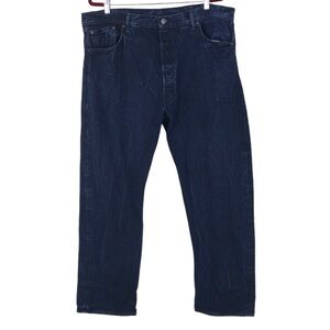 Levi's Men's dark Wash 501 Button Fly Jeans Size 42 X 32